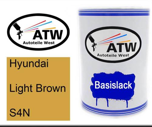 Hyundai, Light Brown, S4N: 500ml Lackdose, von ATW Autoteile West.